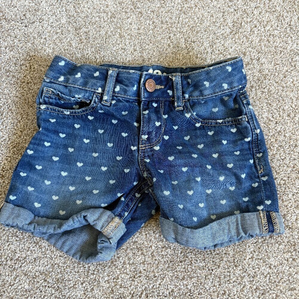 Gap girls polka dot denim shorts size 6 Midi